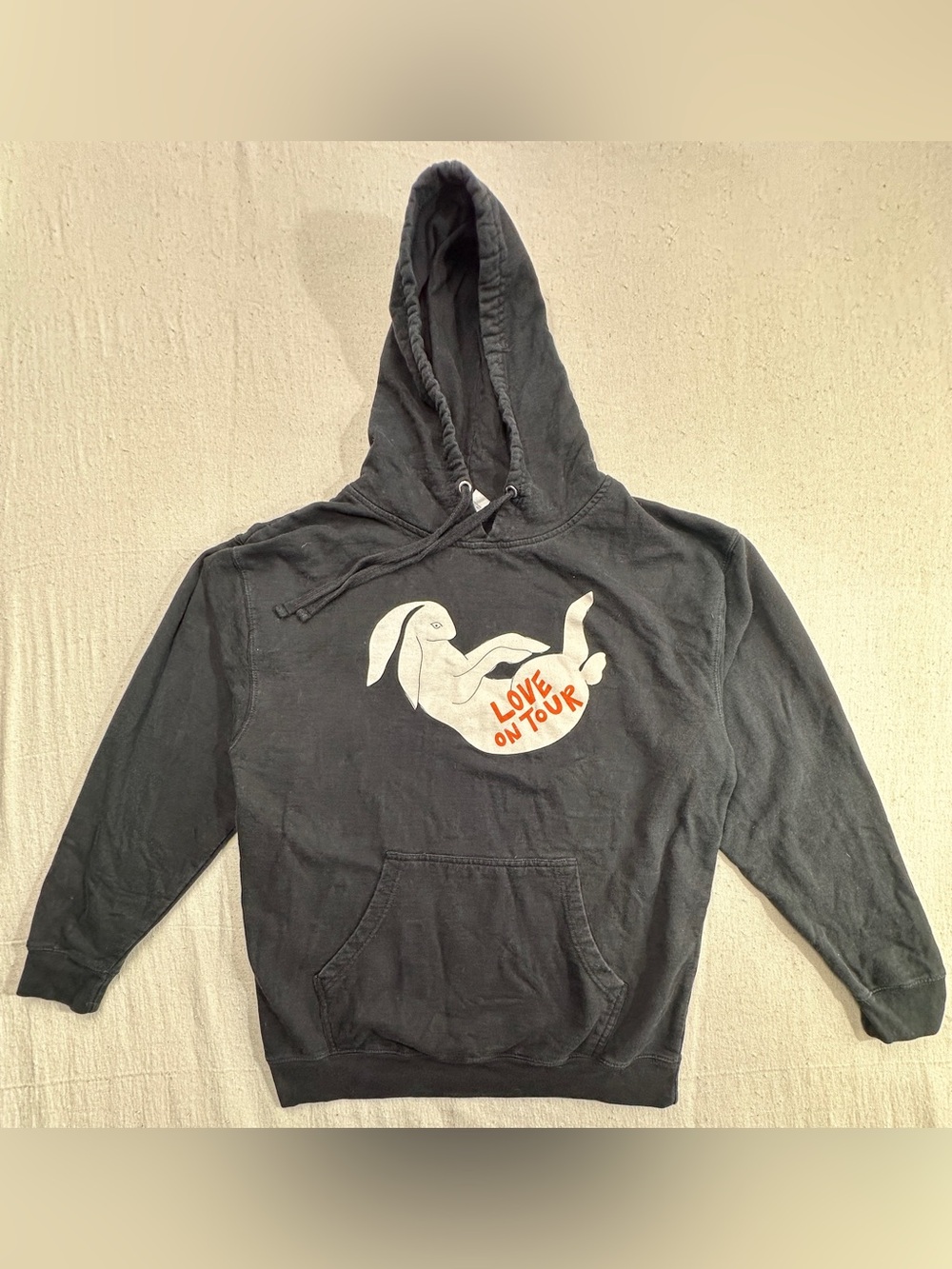 Harry Styles Love On Tour Rabbit Graphic Hoodie Black Large Concert Music (e)